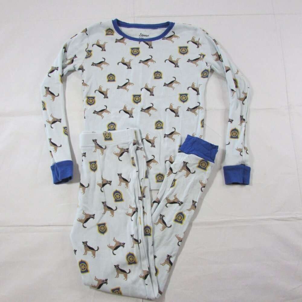 Leveret Boy's Size 10 Gerrman Shepard Police Dog 2 Piece PJ Pajama Sleepwear Set